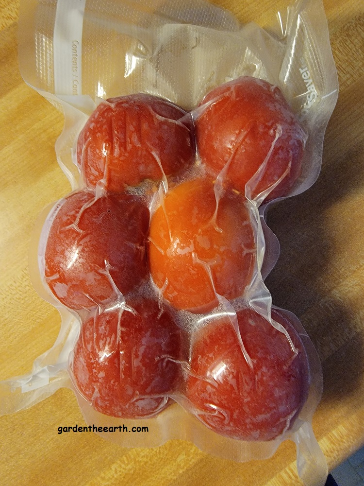 frozen tomatoes vacuum sealed